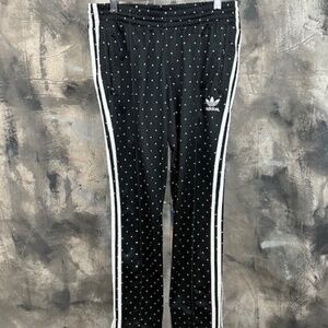 Rare -Adidas Originals Pharrell AOP Track Pants - Womens Black/White Size M